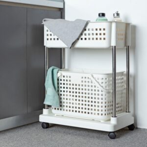 Nachi rolling laundry storage shelf